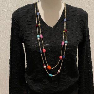 Open Stitch Pointelle Pullover